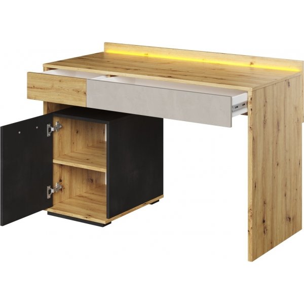 Qubic skrivbord - Artisan ek/grå/svart Qubic skrivbord - Artisan ek/grå/svart