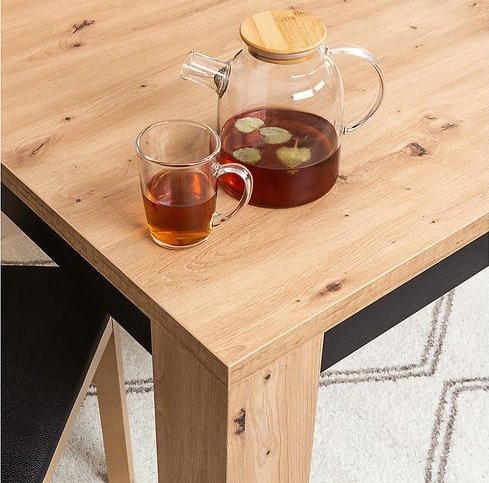 Table à manger Ostia 160-200 x 90 cm - Chêne Table à manger Ostia 160-200 x 90 cm - Chêne