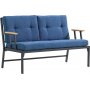 Lotus 2-sits utesoffa - Svart/bl + Flckborttagare fr mbler
