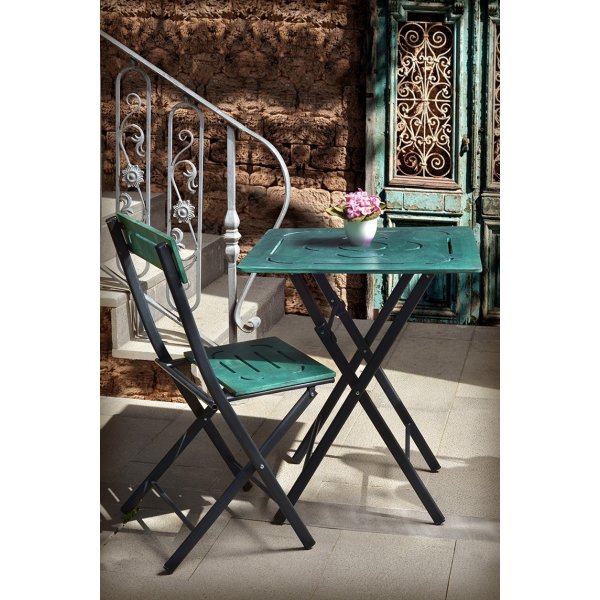 Groupe repas bistrot - Vert/noir + Nettoyage textile pour meubles Groupe repas bistrot - Vert/noir + Nettoyage textile pour meubles
