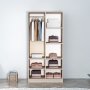 Newra kledingkast - grenen/beige