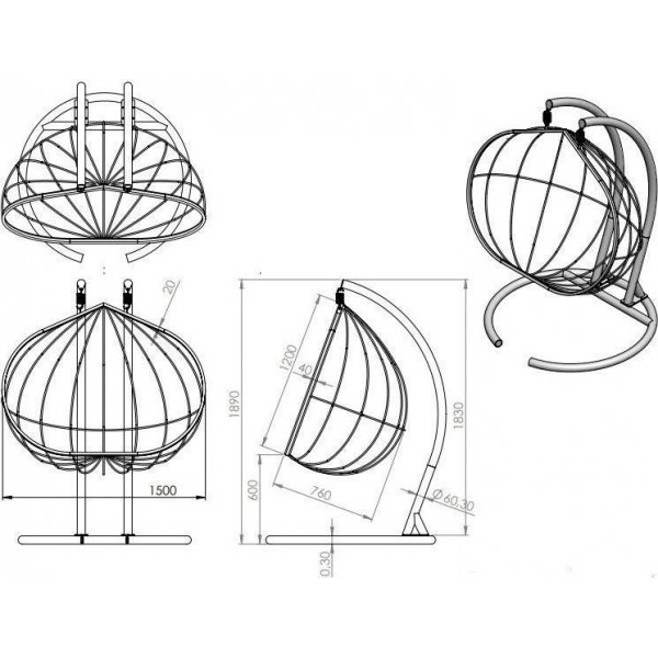 Hanedan hängstol - Antracit Hanedan hängstol - Antracit