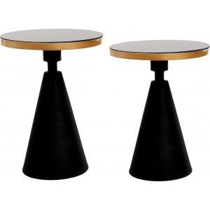 Chalice bijzettafel set 50/55 cm - Zwart/goud