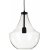 Hamilton plafondlamp - Helder glas/zwart - 30 cm