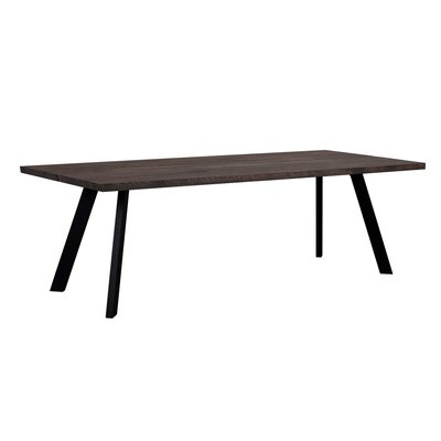 Fion matbord 240x100 - Mrkbrun/svart