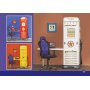 Bensinpump garderob nedfllbart skrivbord - Valfri frg