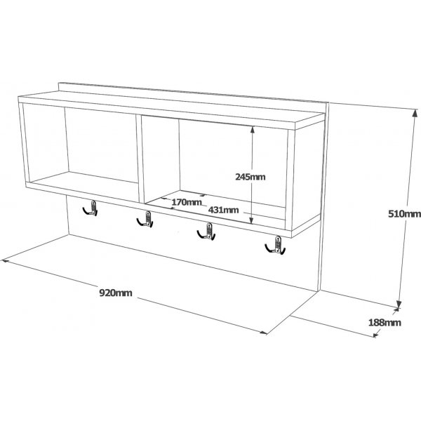 Brain wandplank - Grenen Brain wandplank - Grenen