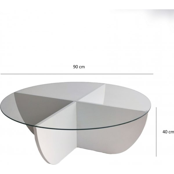 Table basse Lily Ø90 cm - Blanc Table basse Lily Ø90 cm - Blanc