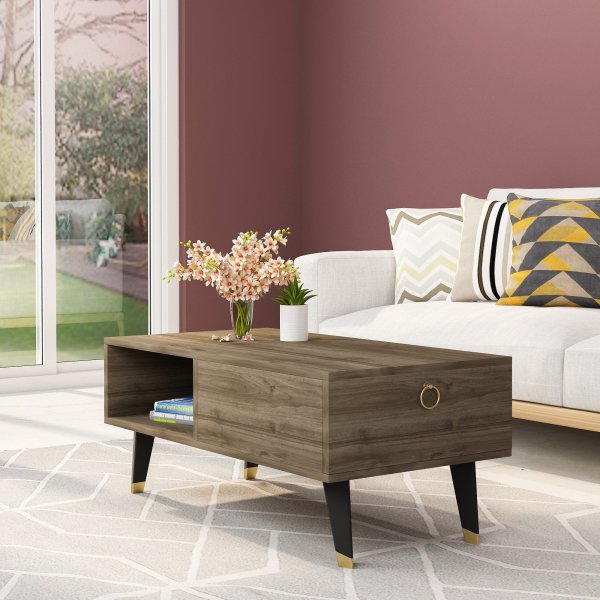 Table basse Delux 90 x 45 cm - Noyer