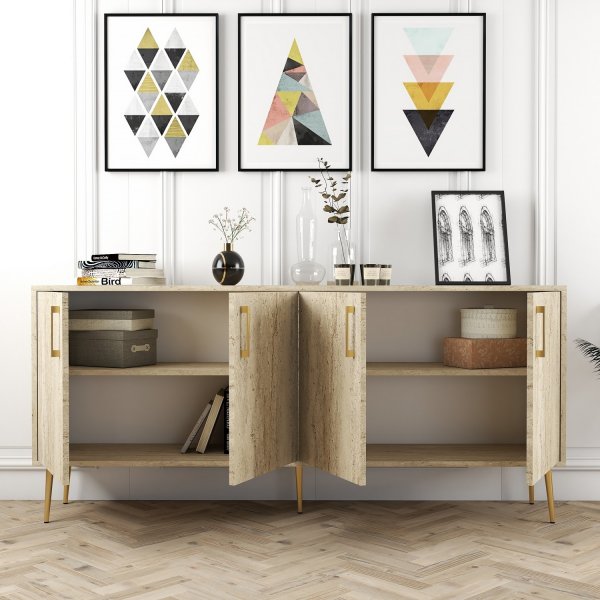 Kiev skänk 180 cm - Travertin Kiev skänk 180 cm - Travertin