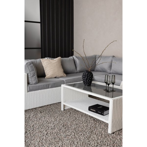 Groupe de canapés d'angle Amazon - Blanc/gris Groupe de canapés d'angle Amazon - Blanc/gris