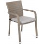 Matgrupp Sumba bord + 4 stolar & sittdynor - Beige melerad