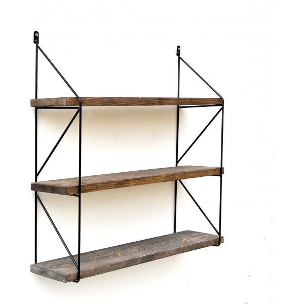 Walter wandplank 40 - Walnoot/zwart Walter wandplank 40 - Walnoot/zwart