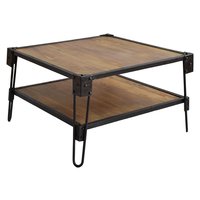 Bangalore soffbord Kvadratiskt 75 cm - Mango / Svart metall Bangalore soffbord Kvadratiskt 75 cm - Mango / Svart metall