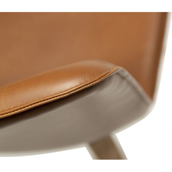 Chaise Glee - PU marron/chêne Chaise Glee - PU marron/chêne