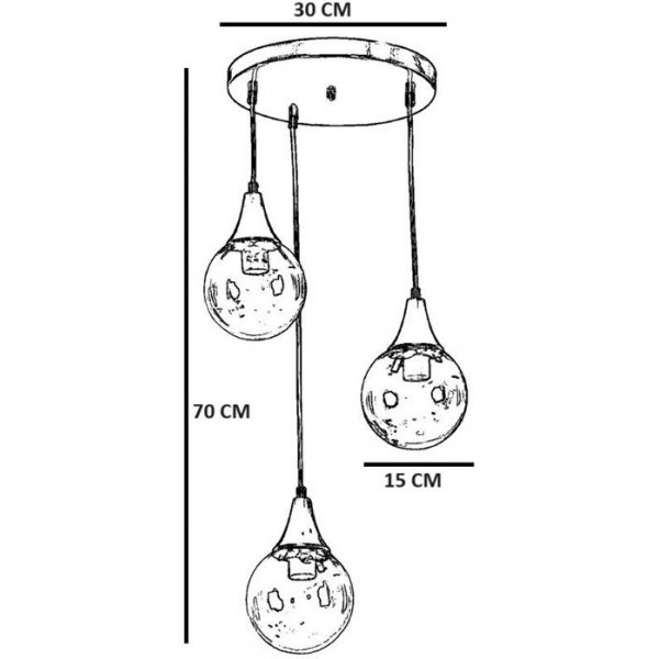 Plafonnier Afra - Ambre/or Plafonnier Afra - Ambre/or