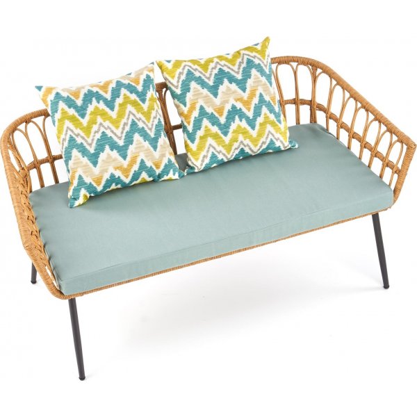 Ulm 2-zitsbank - Rotan + Textielreiniging voor meubels Ulm 2-zitsbank - Rotan + Textielreiniging voor meubels