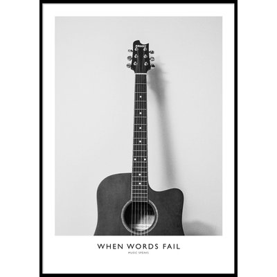 WHEN WORDS FAIL - Poster 50x70 cm