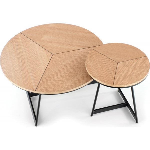 Table basse Polos Ø45 cm - Chêne/noir Table basse Polos Ø45 cm - Chêne/noir