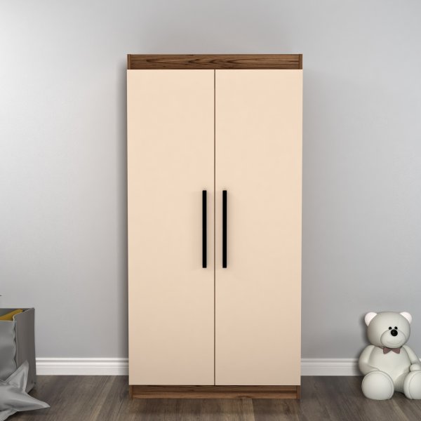 Armoire Akser - Noyer clair/beige Armoire Akser - Noyer clair/beige
