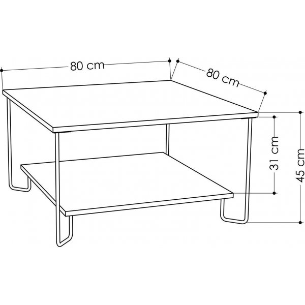 Marbo soffbord 80 x 80 cm - Ek Marbo soffbord 80 x 80 cm - Ek