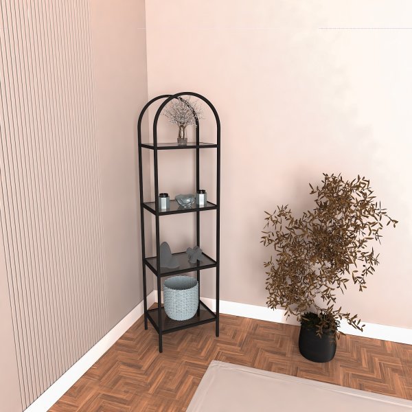 Mona bokhylla 40 x 30 x 152 cm - Svart