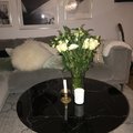 Kundbild Svart glasskiva med marmormönster - 90x48 cm: Mitt fina soffbord från er hemsida