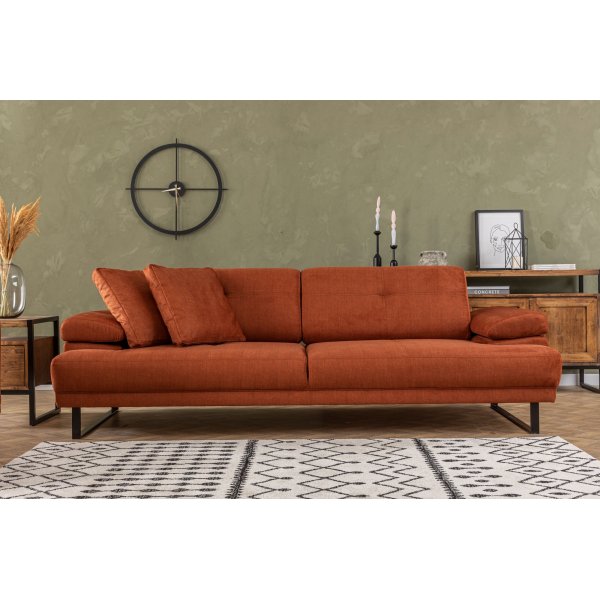 Mustang 3-sits soffa - Orange Mustang 3-sits soffa - Orange