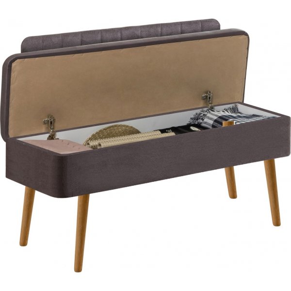 Banc Vina avec dossier - Pin/gris Banc Vina avec dossier - Pin/gris