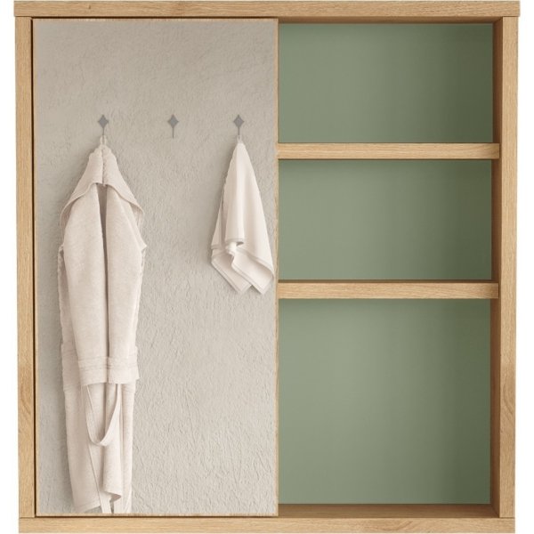 Meuble de salle de bain Nova - Chêne/vert Meuble de salle de bain Nova - Chêne/vert