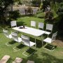 Holmsund matgrupp; bord 180x80 cm med 8 st stolar - vit