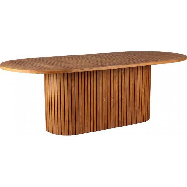 Han ovale tafel in teakhout 220x110 cm