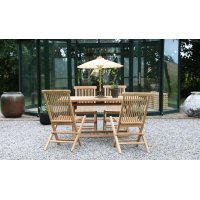 Saltö utematgrupp matbord 120x80 cm med 4 st Saltö matstolar - Teak Saltö utematgrupp matbord 120x80 cm med 4 st Saltö matstolar - Teak