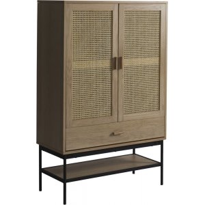 Halsten vitrinskåp - Ekfanér/svart Halsten vitrinskåp - Ekfanér/svart