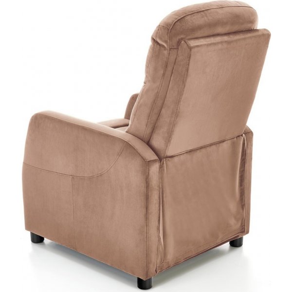 Fauteuil inclinable Gunvor en velours beige Fauteuil inclinable Gunvor en velours beige