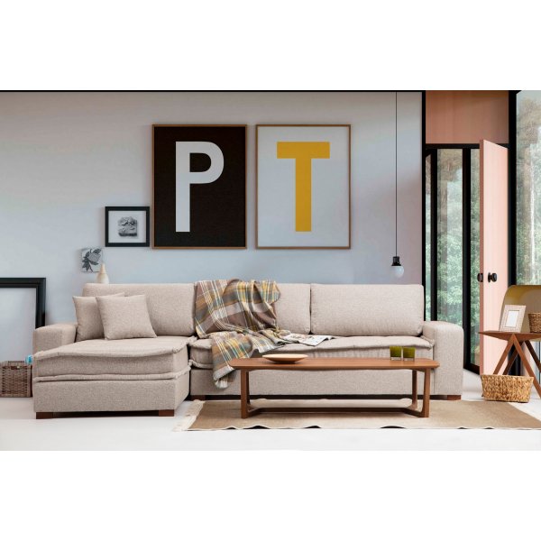 Canapé divan Lena - Beige sable Canapé divan Lena - Beige sable