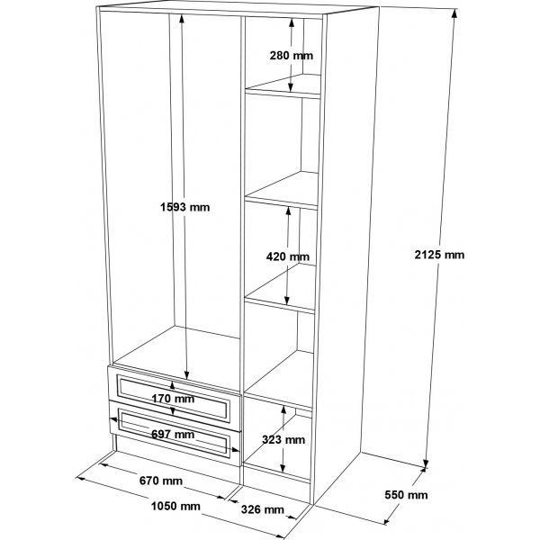 Ingo garderob 1 - Vit Ingo garderob 1 - Vit