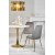 Casemiro matbord 90 cm - Vit marmor/guld