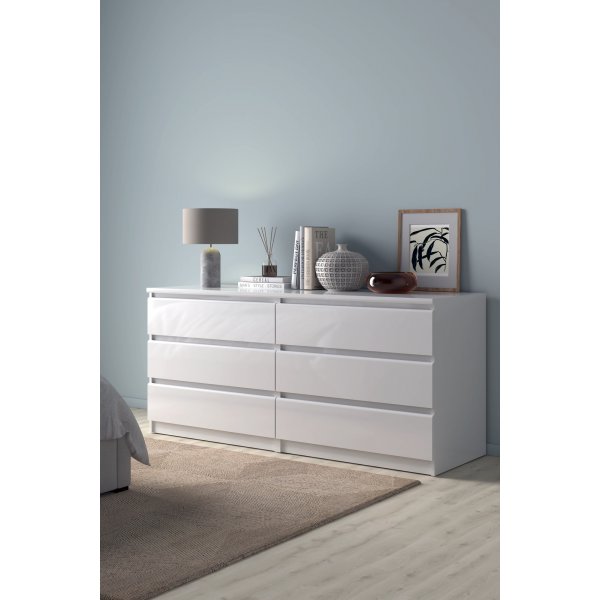 Naia ladekast met 6 lades - Wit Naia ladekast met 6 lades - Wit
