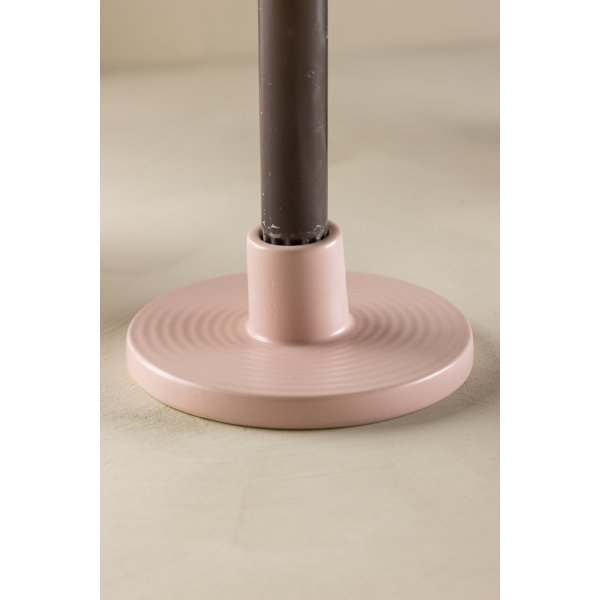 Bette ljusstake 12 x 5 cm - Ljusrosa