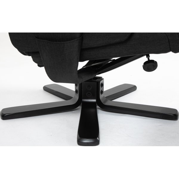 Oslo reclinerftlj med pall - Cortina svart