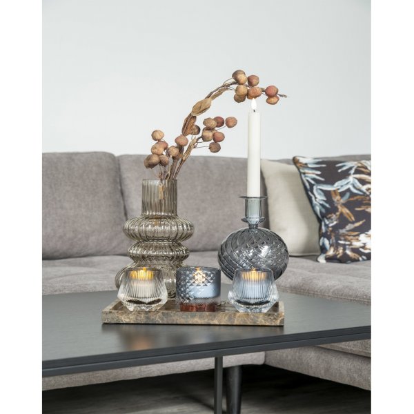 Bloemenvaas - Rookglas