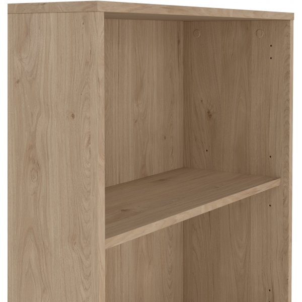 Bibliothèque haute Sign avec 2 portes - Blanc/hickory Bibliothèque haute Sign avec 2 portes - Blanc/hickory