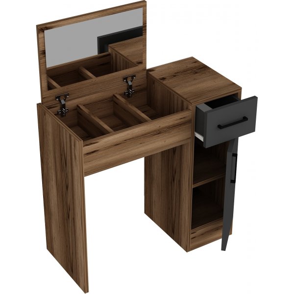 Inci kaptafel 77 x 37,3 cm - Licht walnoot/antraciet Inci kaptafel 77 x 37,3 cm - Licht walnoot/antraciet