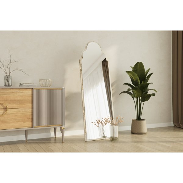 Samaran vloerspiegel - Wit marmer