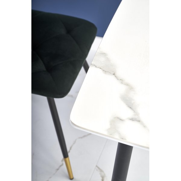 Table à manger Marco 120 x 70 cm - Marbre blanc/noir Table à manger Marco 120 x 70 cm - Marbre blanc/noir