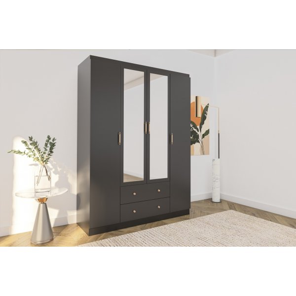 Armoire Lavinia 140 x 50 x 210 cm - Anthracite Armoire Lavinia 140 x 50 x 210 cm - Anthracite