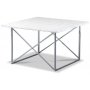 Terrazzo soffbord 75x75cm - Bianco Terrazzo & underrede cross krom