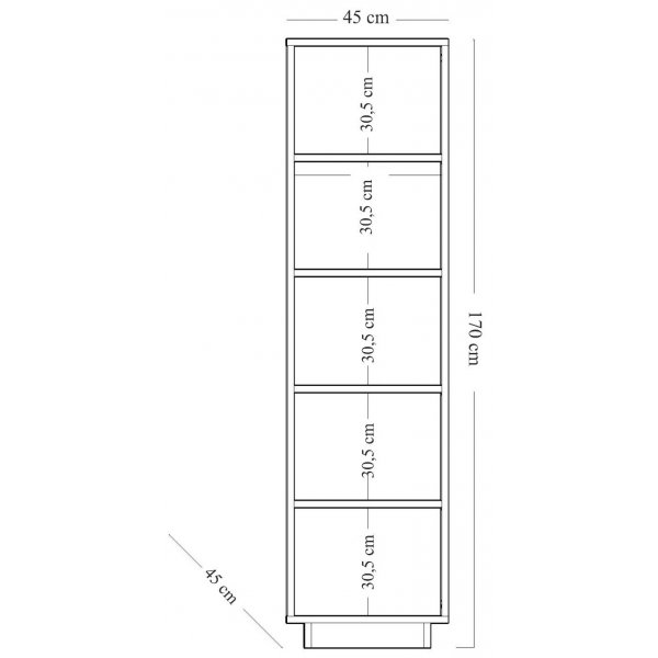 Lody bokhylla 45 cm - Trä Lody bokhylla 45 cm - Trä