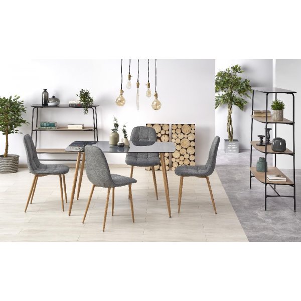 Tia matbord 130 x 80 cm - Ek / Glas